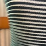 Black and White Striped Sleeveless Fitted Tank Top Photo 3