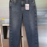 AG Adriano Goldschmied 💕AG JEANS💕 Twisted Alexxis Jeans High Rise Raw Hem ~ Mentor Dark Wash 32 NWT Photo 5