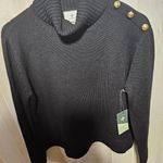 Tuckernuck Black and Gold Cowl Turtleneck Sweater Photo 0