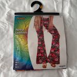 Spirit Halloween Red And Pink Floral Print Hippie Leggings Photo 1