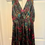 BCBGeneration  dress - silky black pink blue tan - size medium. Never worn. Photo 3