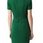 Reiss Marcia Peplum V-neck Dress, Green, Size 4 Photo 2