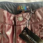 Dolls Kill FLARE LACE UP BROWN FAUX LEATHER PANTS  SIZE XSMALL DELIA'S Photo 3