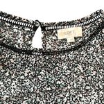 Loft NWT size small mini floral print black white 3/4 sleeve bell sleeve blouse Photo 1