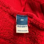 Old Navy Red Smocked Crepe Babydoll Milkmaid Long Sleeve Peasant Top Photo 6