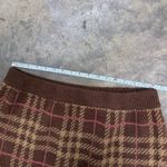 En Saison plaid knitted mini skirt Brown Size L Photo 1