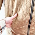 Kate Spade Reversible Hooded Sherpa Quilted Coat Jacket Black Tan Medium Photo 10