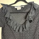 Gretchen Scott Designs Black Eyelet Ruffle V Neck 3/4 Sleeve Dress Size S Photo 1