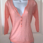 Scotch & Soda Scotch &‎ Soda Peach 3/4" Sleeve Light Weight V-Neck Sweater Size 1 Photo 0