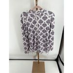 Title Nine Women’s Purple White Damask Print Half Zip Pullover Size XL Photo 3