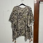 Mystree  Kimono Open Front Leopard Print Tassel One Size NWT‎ Photo 4