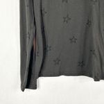 Rails Medium Top Black Sheer Star Print Long Sleeve V Neck Cotton Women 1581 Photo 4