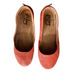 FRENCH SOLE FS/NY Leather Zeppa Ballet Flats Orange Round Toe Shoe Italy 8.5 EUC Photo 2