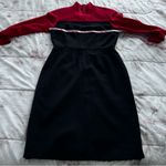 Bloomingdales Bloomingdale’s vintage 100% wool red & black high neck lined midi dress, size 6 Photo 15
