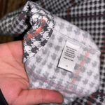 Cuddl Duds  White Houndstooth Plaid Button Down Soft Knit Shirt Women's Size XS Photo 4