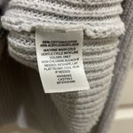 BP  Gray Ruffle Cold Shoulder Crew Neck Knit Long Sleeve Sweater Photo 7