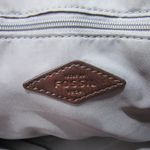 Fossil Croco Felicity Brown Leather Tote Shoulder Bag Work Travel Front Pocket Photo 8