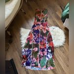 ASOS  Exposed Seam Mesh Backless Midi Dress In Bright Floral Photo 3