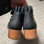 Matte Black Chunky Heeled Ruffle Ankle Bootie | Size 7.5 Photo 6