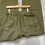 Madewell Linen Pants wide leg pull on womens Green (xsmall) minimalist chic Photo 5