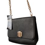 INC international concepts black leather chain strap crossbody handbags Photo 0