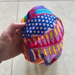 Bright Neon Multicolored Bikini Bandeau Top Sz Small Pink Photo 2