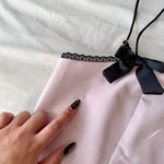 Peppermayo BNWT Rushing Back Crop Top Black Bow Baby Pink Photo 7