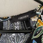 Forever 21  sz M black yellow bell sleeve‎ boho blouse Photo 3