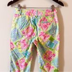 Lilly Pulitzer Vintage  Floral Patchwork Bootcut Pants Ankle Fit Size 0 Cotton Photo 5