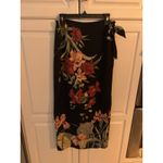 Tommy Bahama  Silk Floral Two Piece Skirt Set‎ Black Red Medium Women's Photo 6