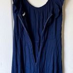 Reformation Verbena Off Shoulder Ruffle Maxi Gown Wedding Navy Size 10 EUC Photo 5