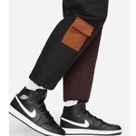 Nike NEW S  Jordan "Cozy Girl" Brown Quilted Panel Fleece Pants DJ2731-203 Belt Photo 2
