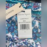 Nanette Lepore  6 Blue Swimsuit Bikini 2 Piece Bralette High Waisted Beach Summer Photo 4