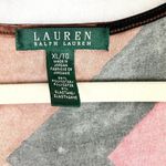 Ralph Lauren Lauren  Abstract Geometric V-Neck Dress Size XL Jersey Stretch Photo 8