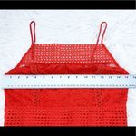 Topshop  Tomato Red Lace Spaghetti Strap Dress Size 6 Photo 3