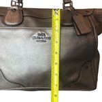 Coach Silver Tumbled Top Handle Crossbody Shoulder Bag Silver Hardware EUC Photo 5