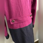 Brooks Brothers 346 Car Coat Wool trench 2 Color blocked midi length Magenta 12 Photo 6