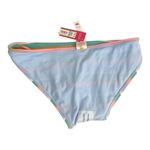 Xhilaration  Bikini Bottom Women Size M Multicolor Stripe Cheeky Ribbed Blue Pink Photo 2