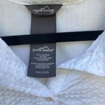 Eddie Bauer  Ivory OffWhiteSeersucker Short Sleeve Button-Up Shirt Size XXL EUC Photo 6