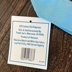 Trader Joes Mini Pastel Canvas Tote Bag Blue NWT Photo 3