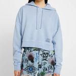 BDG NWT Slouchy Cropped Hoodie Dusty Blue Size Small Photo 4