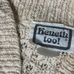 Vtg Keneth too! crotchet butterfly cardigan Tan Photo 3