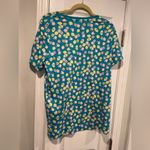 kim rogers NWT  Size S Turquoise Pink Lemon Crew Neck Short Sleeve Tee Shirt Photo 8