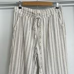 Blue Rain White Striped Linen Pants Photo 1