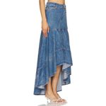 Alice + Olivia  Jeans Donella High Low Denim Skirt Brooklyn Blue Size 25 Photo 12