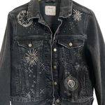 Denim & Co Denim Co. Black embellished denim jacket size 8 Photo 2