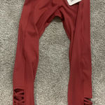 Yelete  Women's Red Leggings with Cutout Detail medium Photo 0