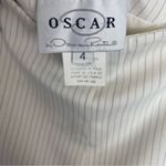 Oscar de la Renta Vintage White Pinstriped Suit Size 4 Photo 4