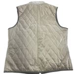 Ralph Lauren Vest Womens Medium Cream Grey Quilted Reversible Outdoors Layers Photo 2