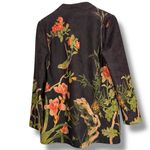 Tempo Paris Anthropologie Faux Suede Botanical Floral Open Front Blazer Jacket Photo 7